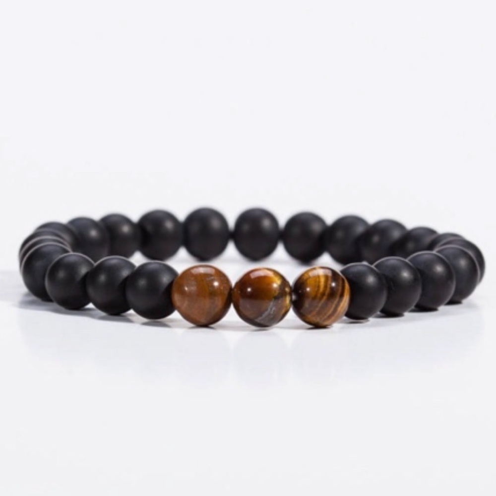 Black /Brown Beads Natural Stone Luxury Bracelet